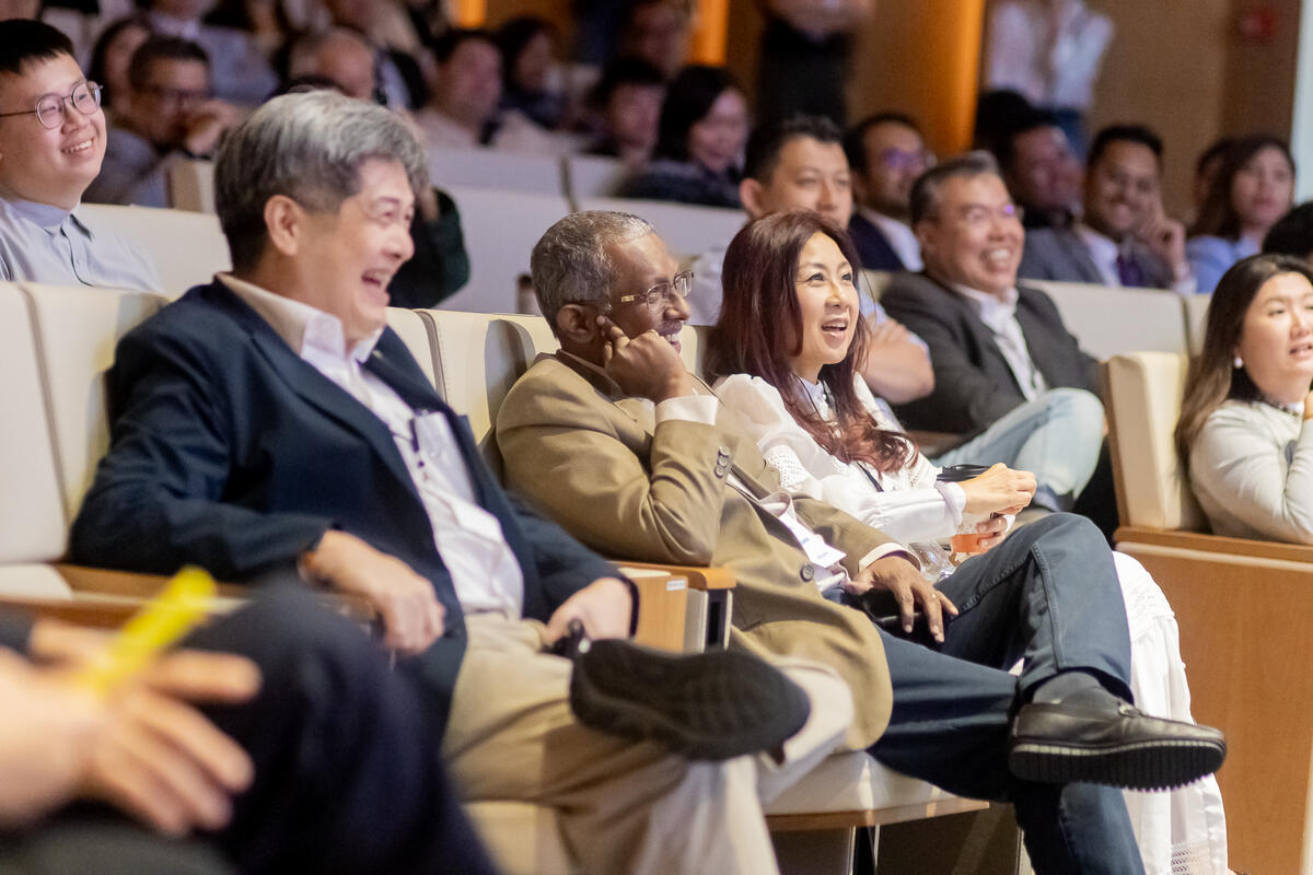 The front rows during a session